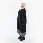 AKH Premium 7156 Robe, Noir-Argent