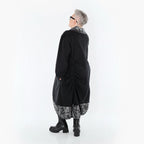 AKH Premium 7156 Robe, Noir-Argent