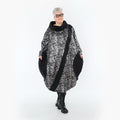AKH Premium 7158 Robe, Noir-Argent