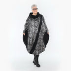 AKH Premium 7158 Robe, Noir-Argent
