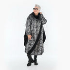 AKH Premium 7158 Robe, Noir-Argent
