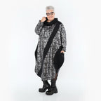 AKH Premium 7158 Robe, Noir-Argent