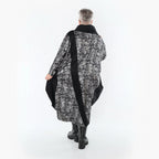 AKH Premium 7158 Robe, Noir-Argent