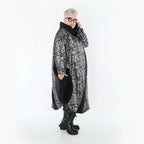 AKH Premium 7158 Robe, Noir-Argent