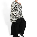 Summer jacket in a straight shape made of airy poplin quality, Adora in white-black