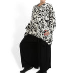 Summer jacket in a straight shape made of airy poplin quality, Adora in white-black