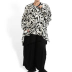 Summer jacket in a straight shape made of airy poplin quality, Adora in white-black