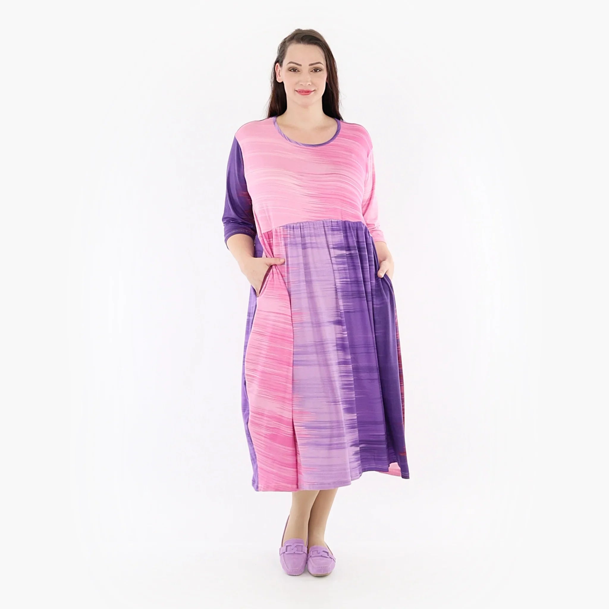 AKH Fashion Dress 6698 Yuria, Lilac/Pink