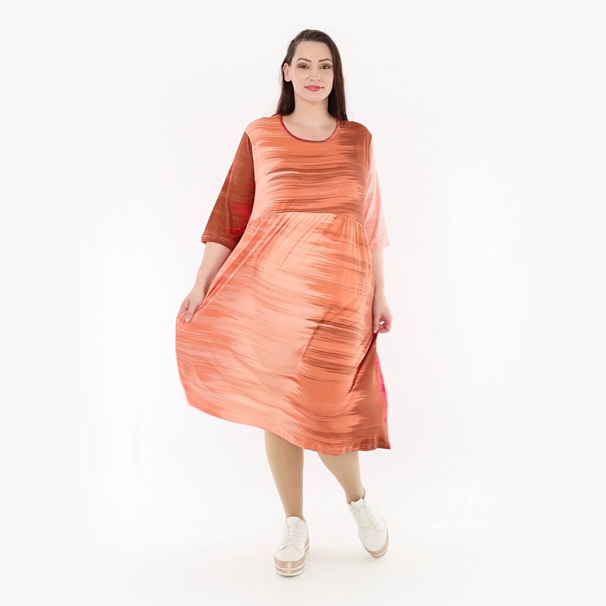 AKH Fashion Kleid 6698 Yuria, Koralle/Orange