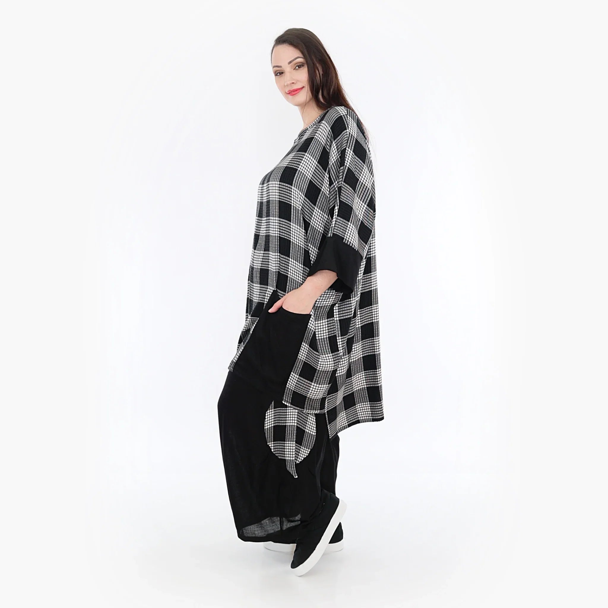 AKH Fashion Shirt 6925 Frida, Grau/Weiß/Schwarz