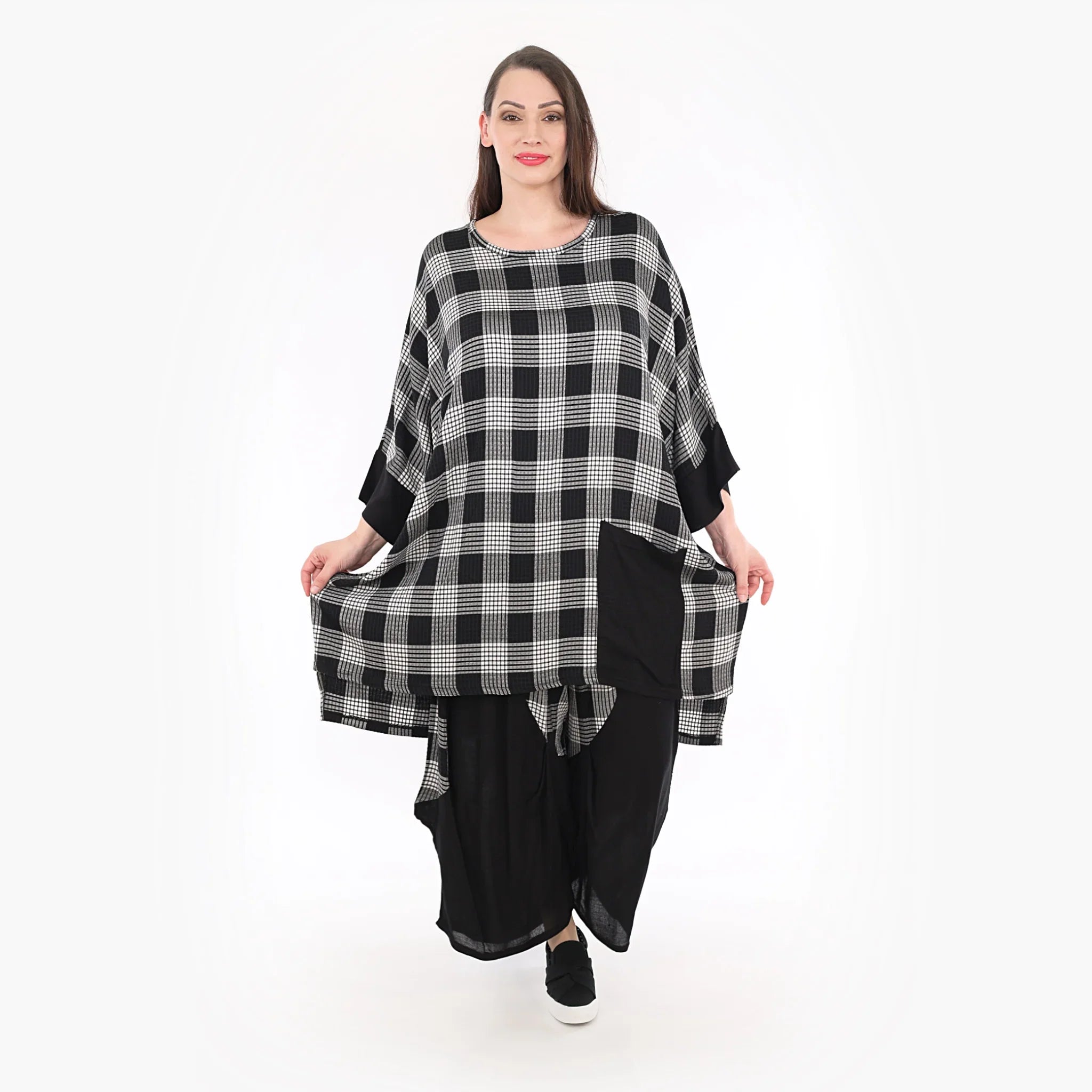 AKH Fashion Shirt 6925 Frida, Grau/Weiß/Schwarz