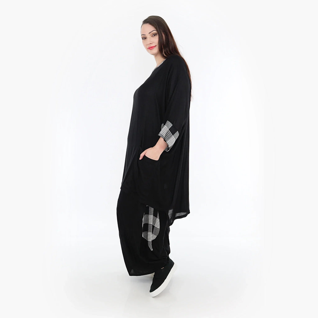 AKH Fashion Shirt 6925 Frida, Schwarz/Grau/Weiß