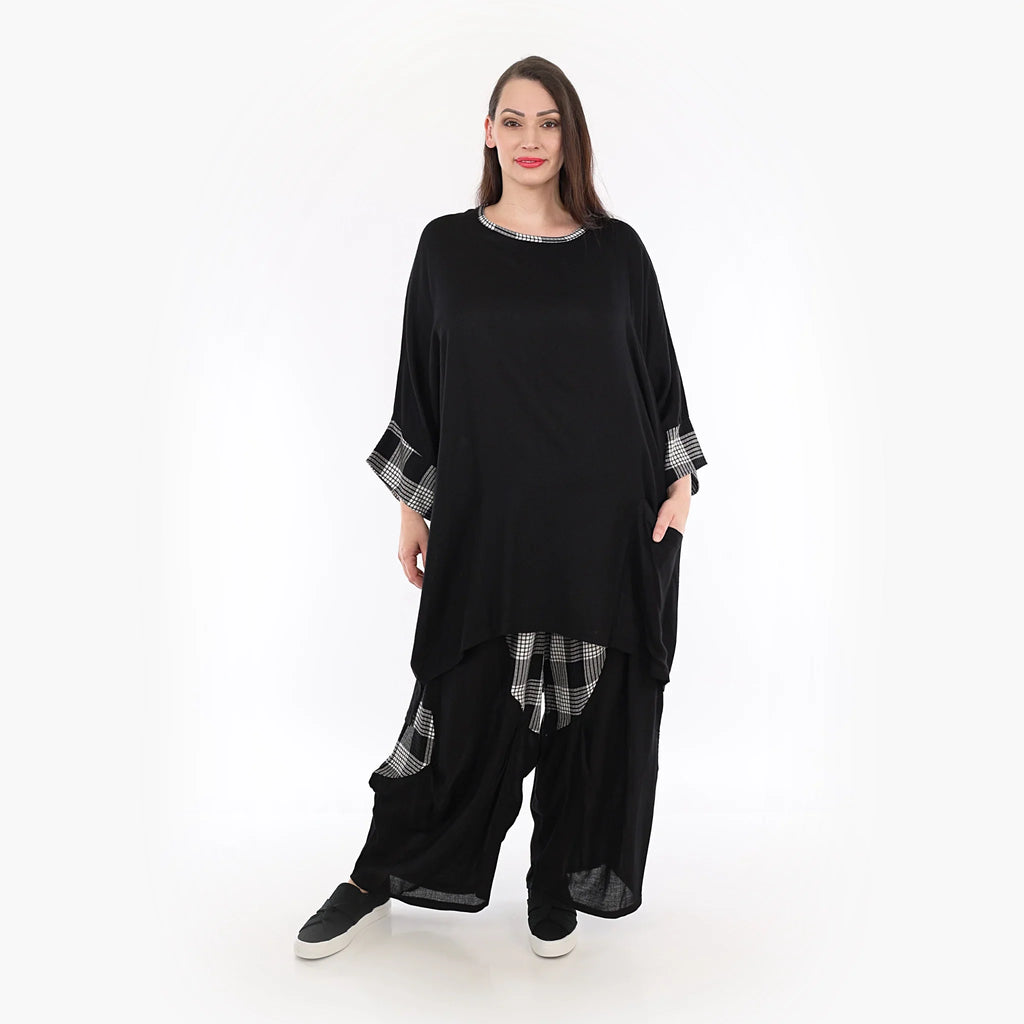 AKH Fashion Shirt 6925 Frida, Schwarz/Grau/Weiß