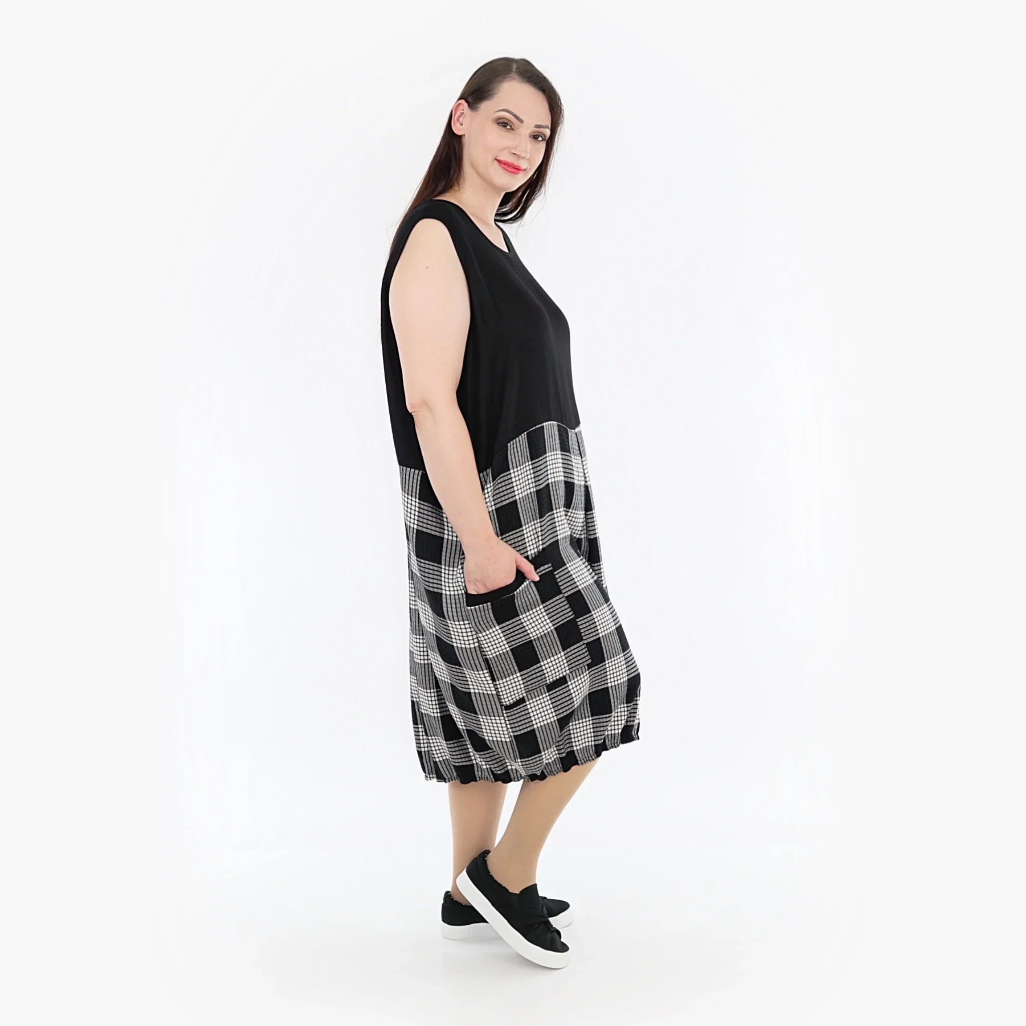 AKH Fashion Tunika 6942 Frida, Schwarz/Grau/Weiß