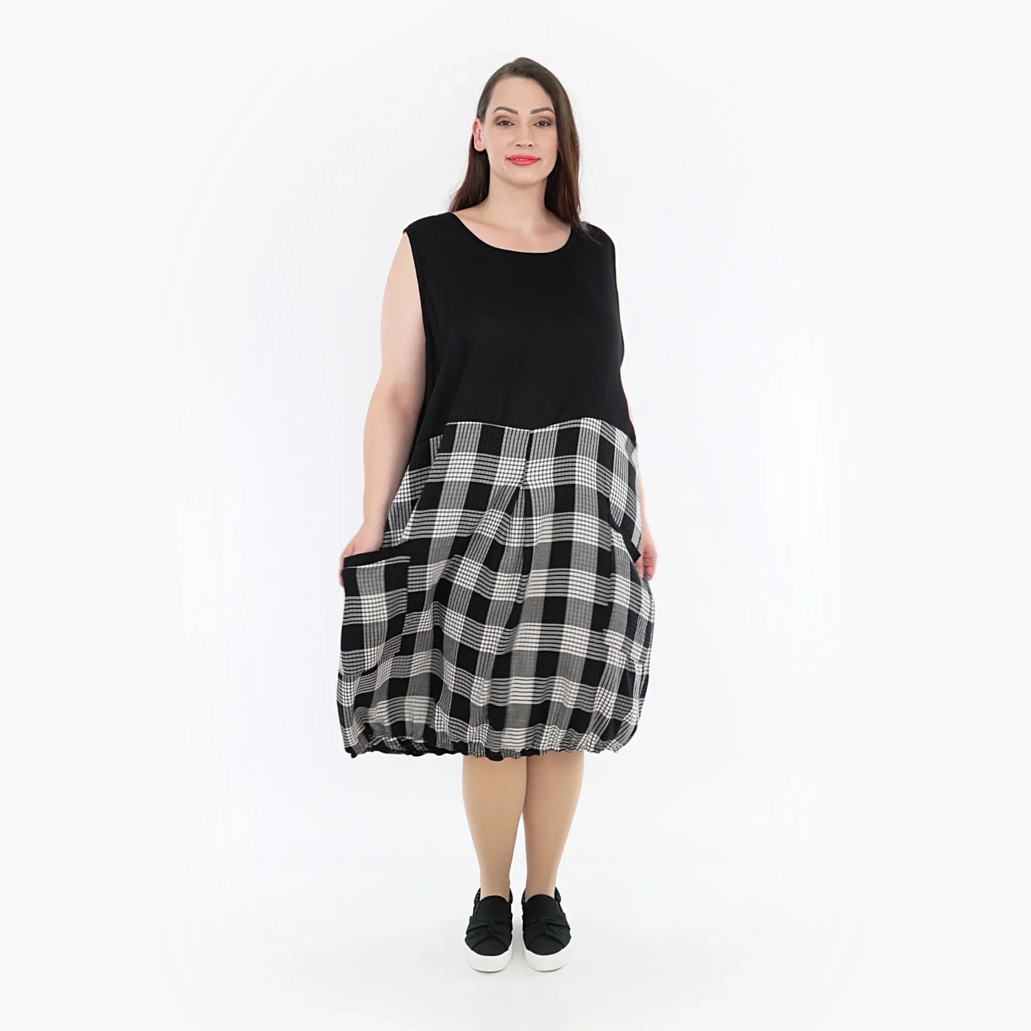 AKH Fashion Tunika 6942 Frida, Schwarz/Grau/Weiß