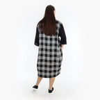 AKH Fashion Kleid 6943 Frida, Grau/Weiß/Schwarz