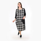 AKH Fashion Kleid 6943 Frida, Grau/Weiß/Schwarz