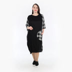 AKH Fashion Kleid 6943 Frida, Schwarz/Grau/Weiß