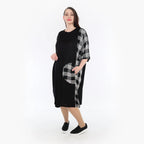 AKH Fashion Kleid 6943 Frida, Schwarz/Grau/Weiß