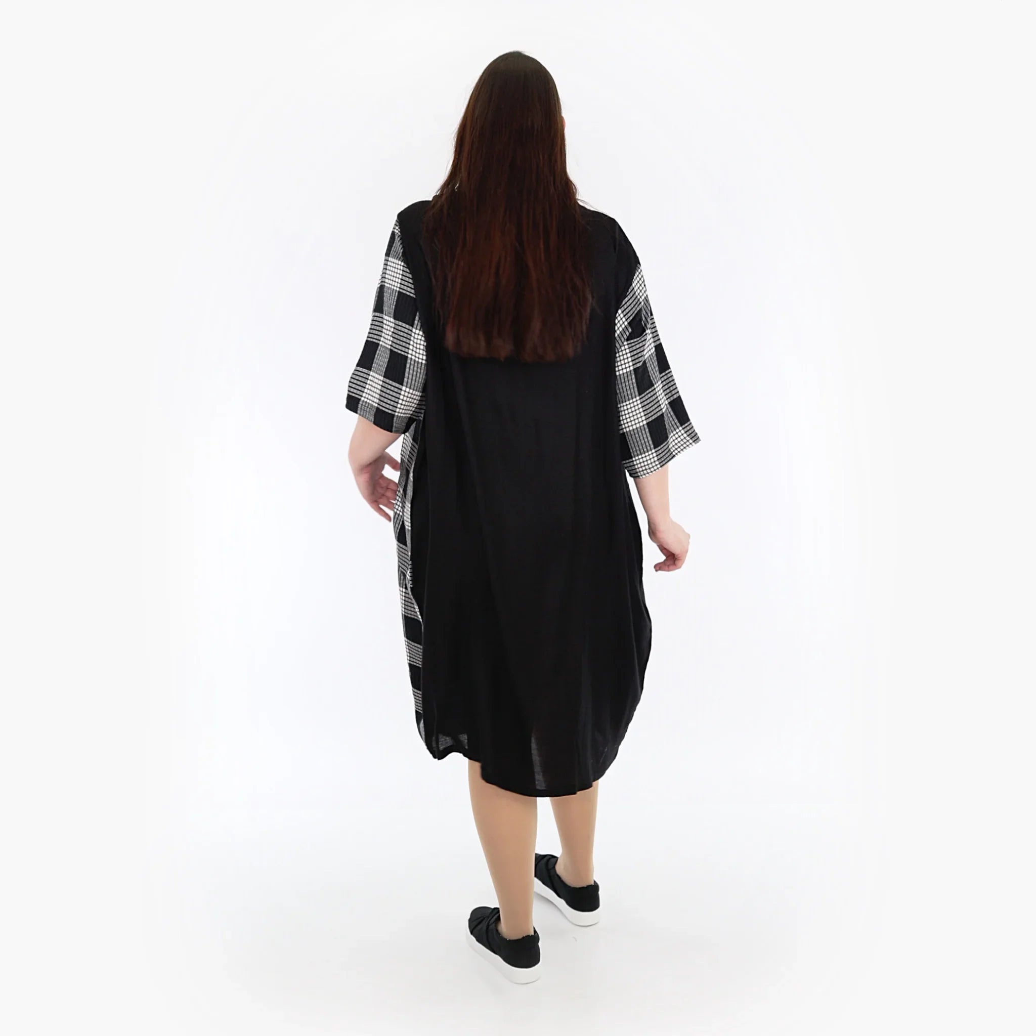 AKH Fashion Kleid 6943 Frida, Schwarz/Grau/Weiß