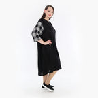AKH Fashion Kleid 6943 Frida, Schwarz/Grau/Weiß