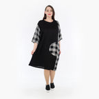 AKH Fashion Kleid 6943 Frida, Schwarz/Grau/Weiß