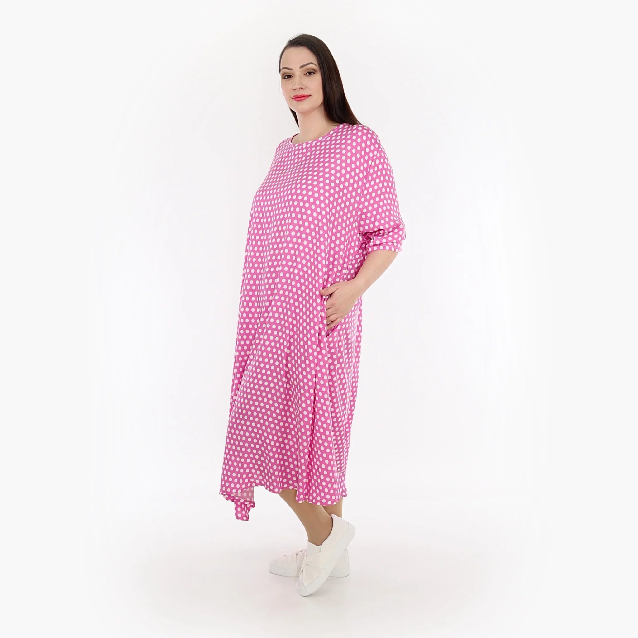 AKH Fashion Kleid 1927 Chally, Pink/Weiß