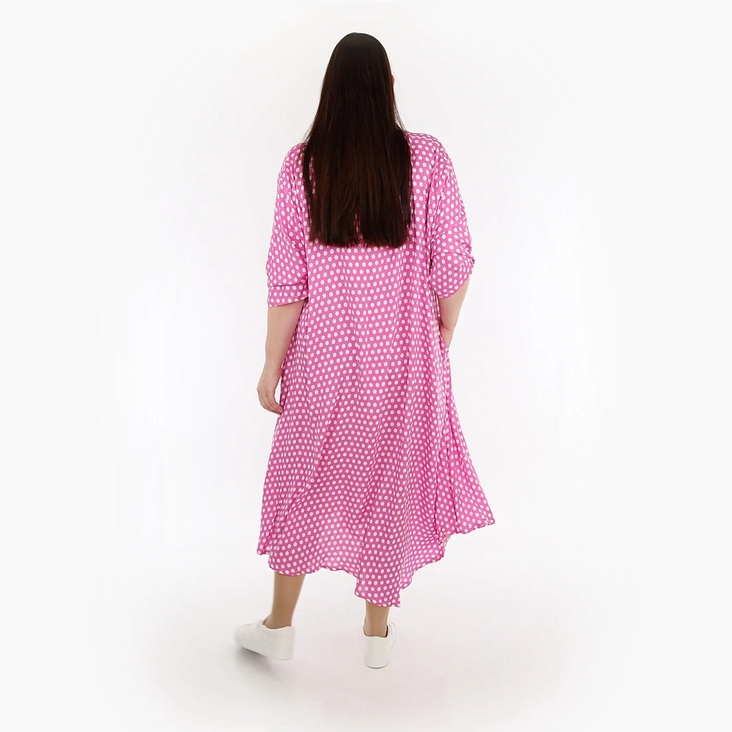 AKH Fashion Kleid 1927 Chally, Pink/Weiß