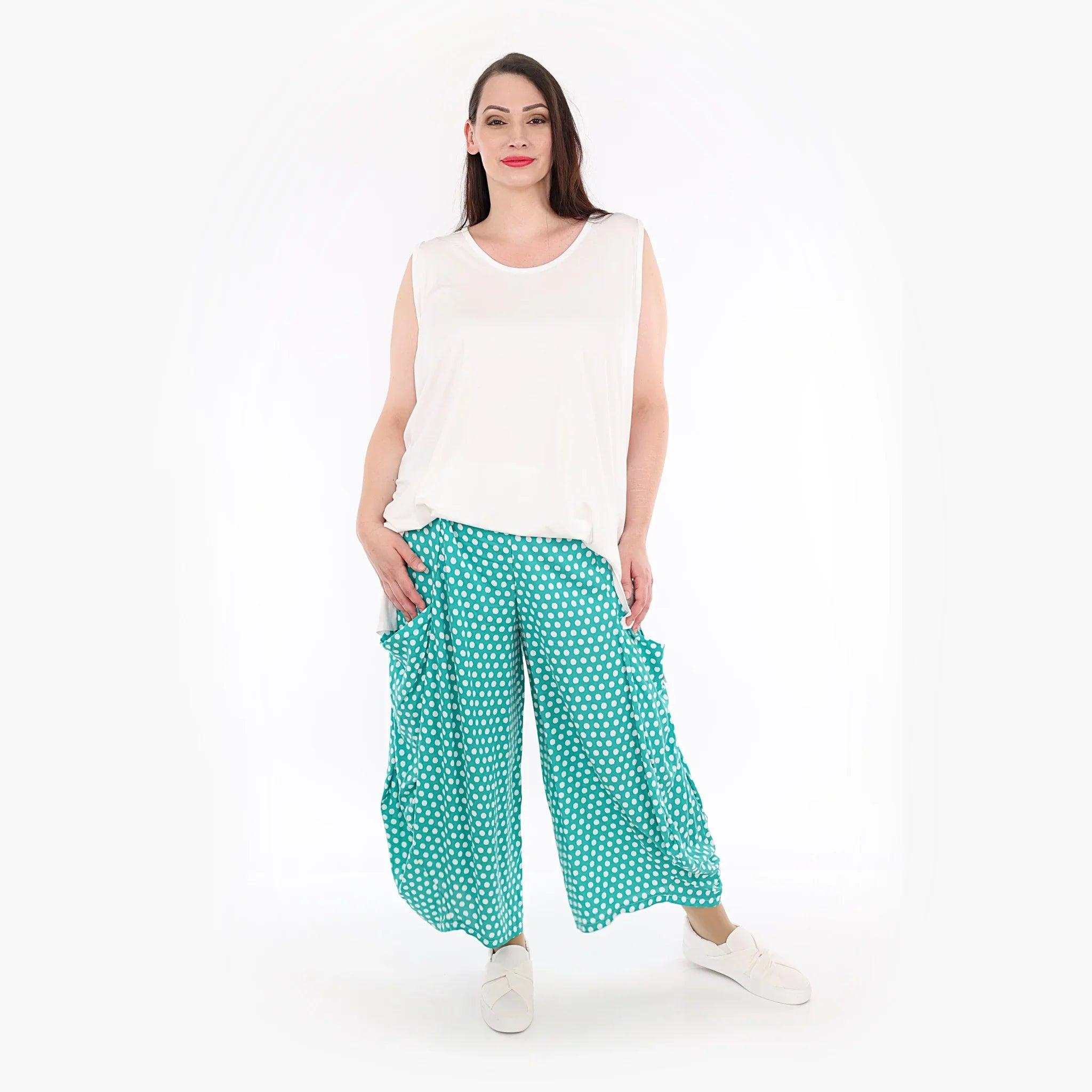 AKH Fashion Trousers 8069 Chally, Mint/White