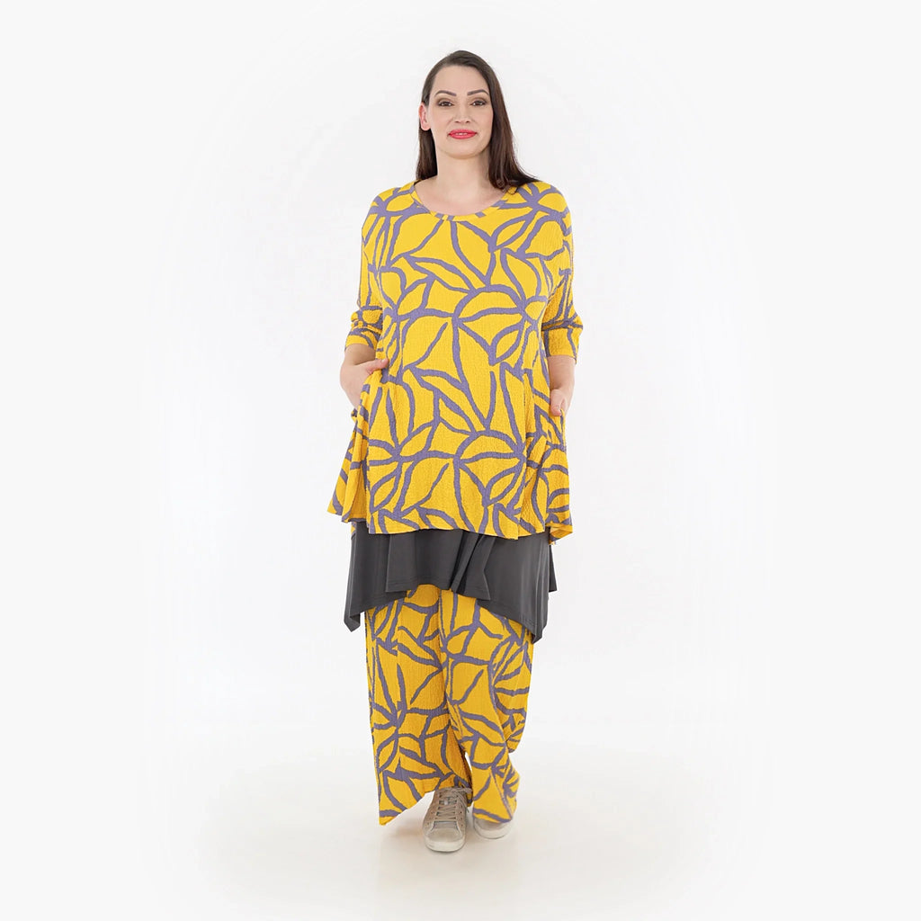 Chemise AKH 1892, Jaune-Lilas Gris