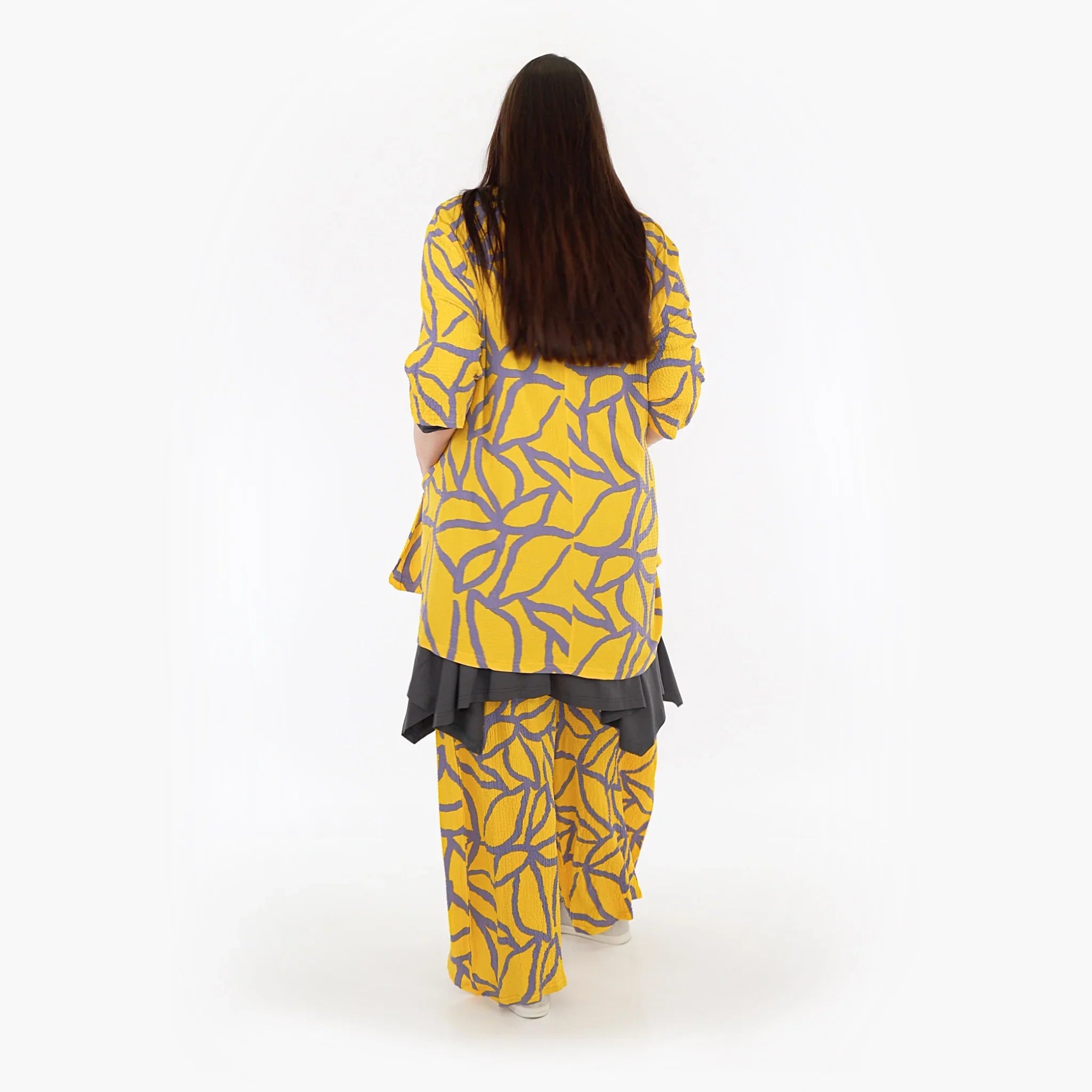 Chemise AKH 1892, Jaune-Lilas Gris