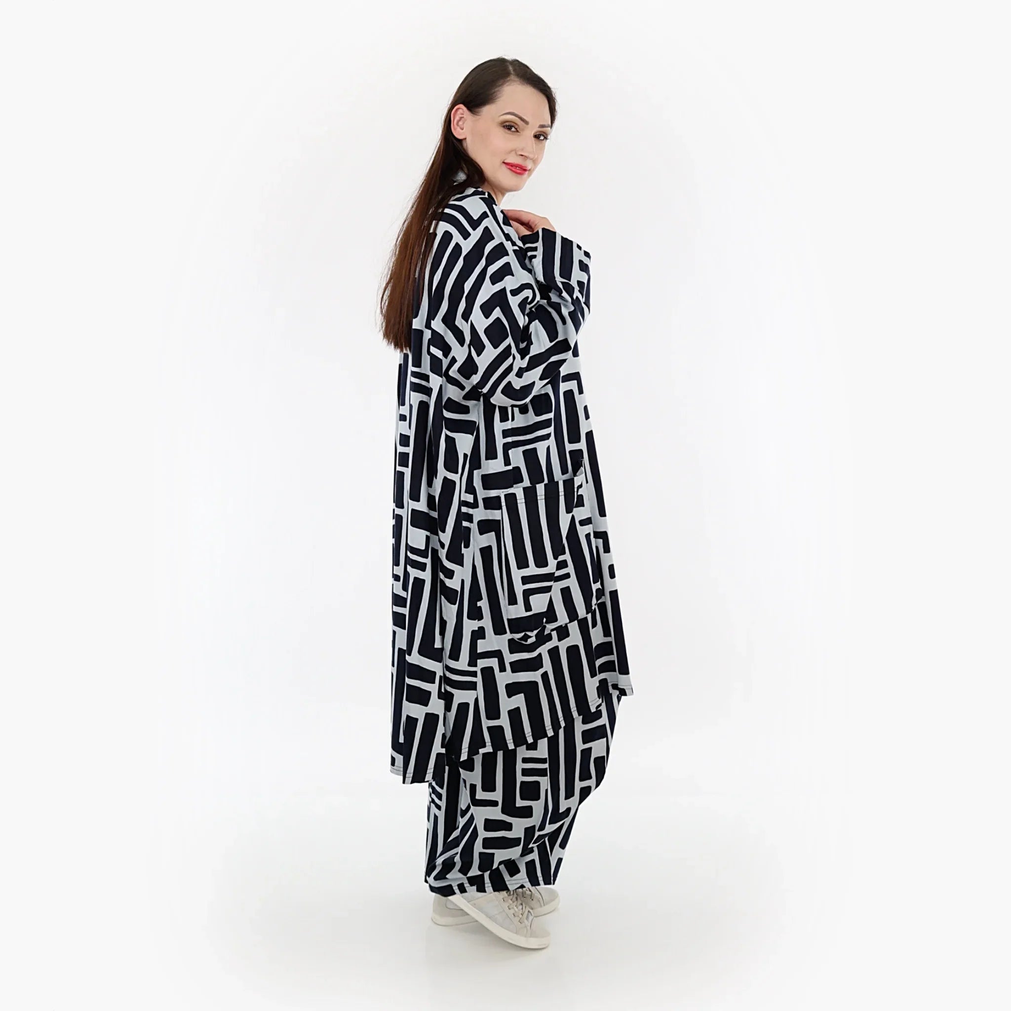 Manteau AKH 2276, bleu marine-bleu clair