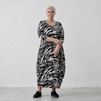 AKH 1926 Dress, Black-Ecru