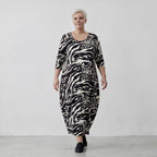 AKH 1926 Dress, Black-Ecru