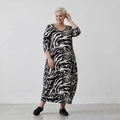 AKH 1926 Dress, Black-Ecru