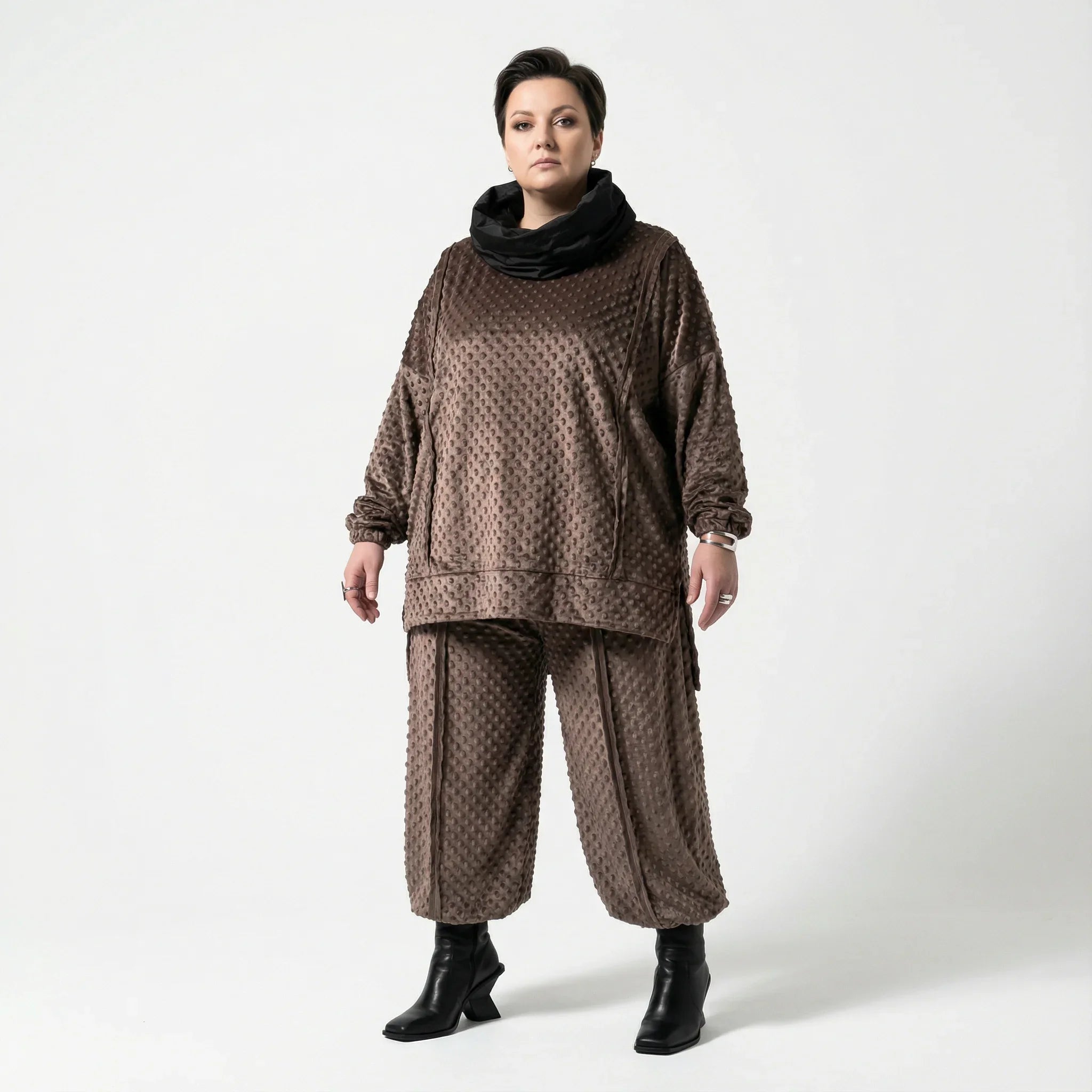 AKH Premium 7178 Big Shirt, Taupe-Braun