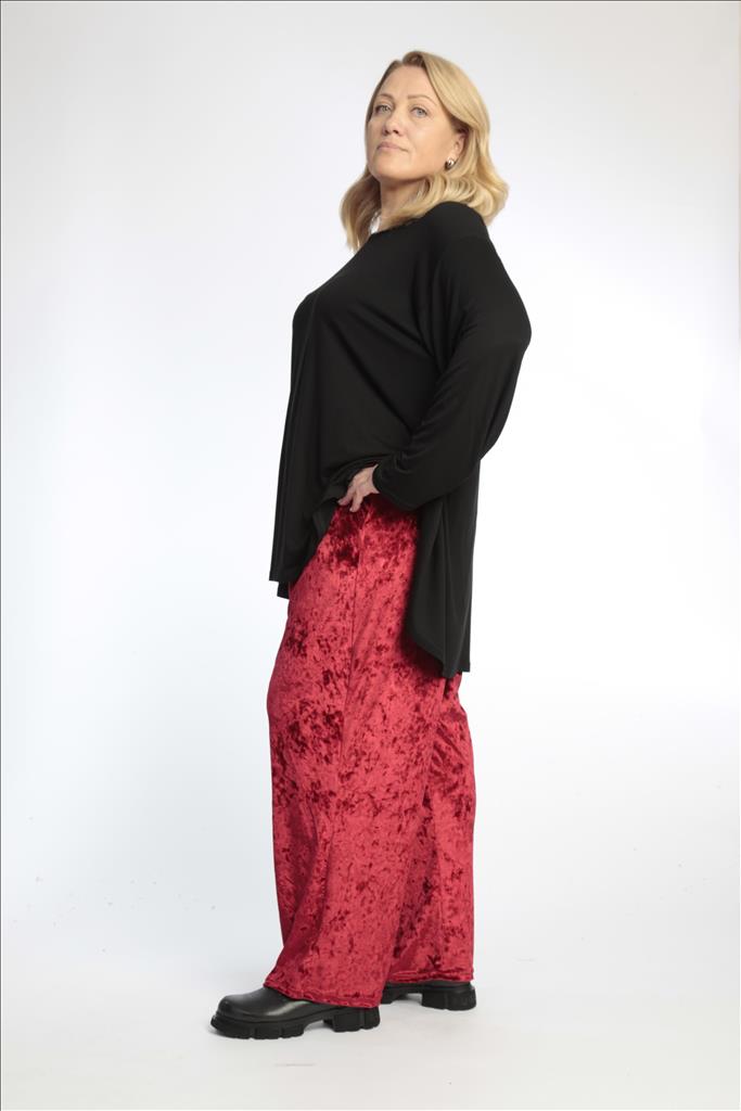 Winter Hose in gerader Form aus er Velour Qualität, Niks in Rot