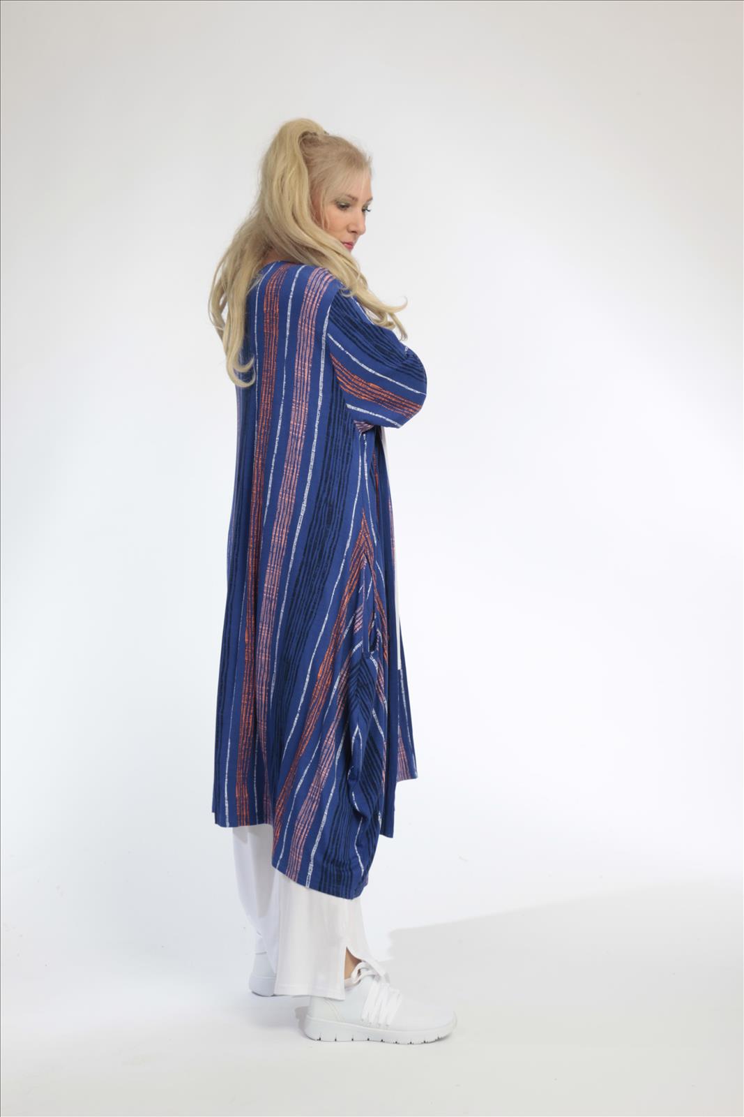 Veste d'été en forme de ballon en jersey doux de qualité, Floride en bleu royal-multicolore