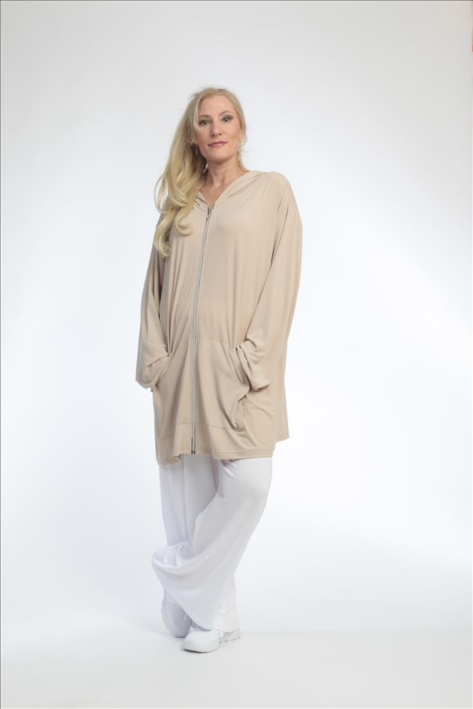 Sommer Jacke in gerader Form aus er Slinky Qualität, Feline-Slinky in Beige