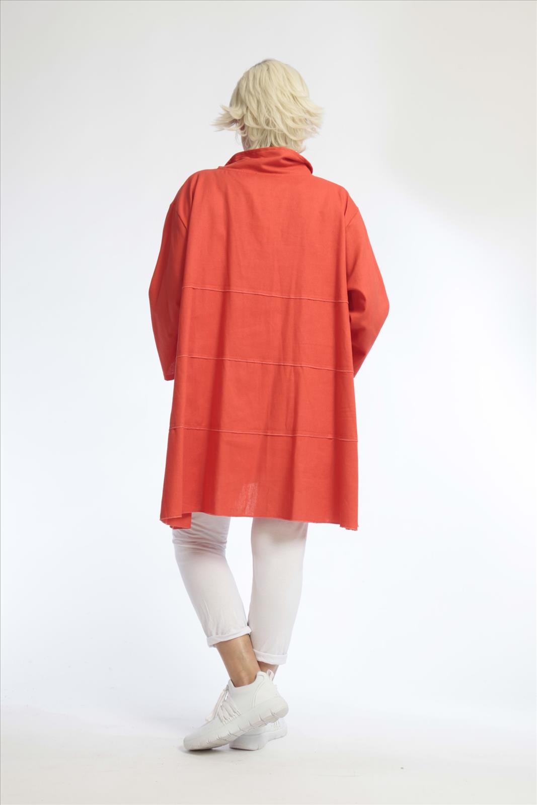 Sommer Jacke in A-Form aus feiner Leinen Optik Qualität, Softy in Rot