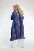 Veste d'été en forme de ballon en jersey doux de qualité, Floride en bleu royal-multicolore