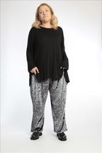 Winter trousers in a straight shape made of velor quality, Niks in grey