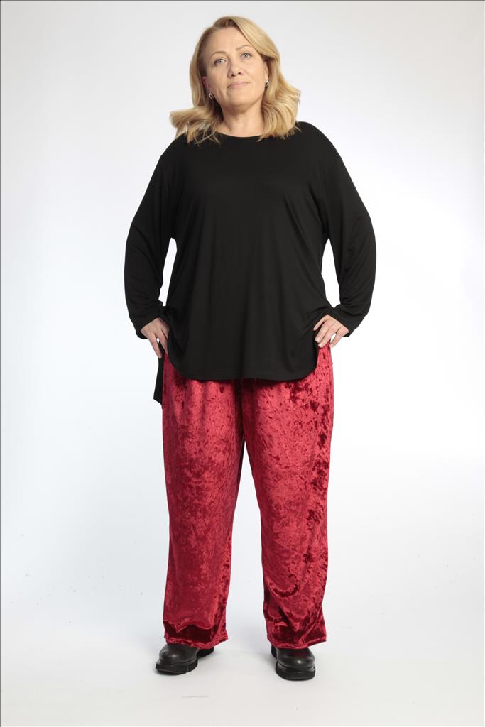 Winter Hose in gerader Form aus er Velour Qualität, Niks in Rot