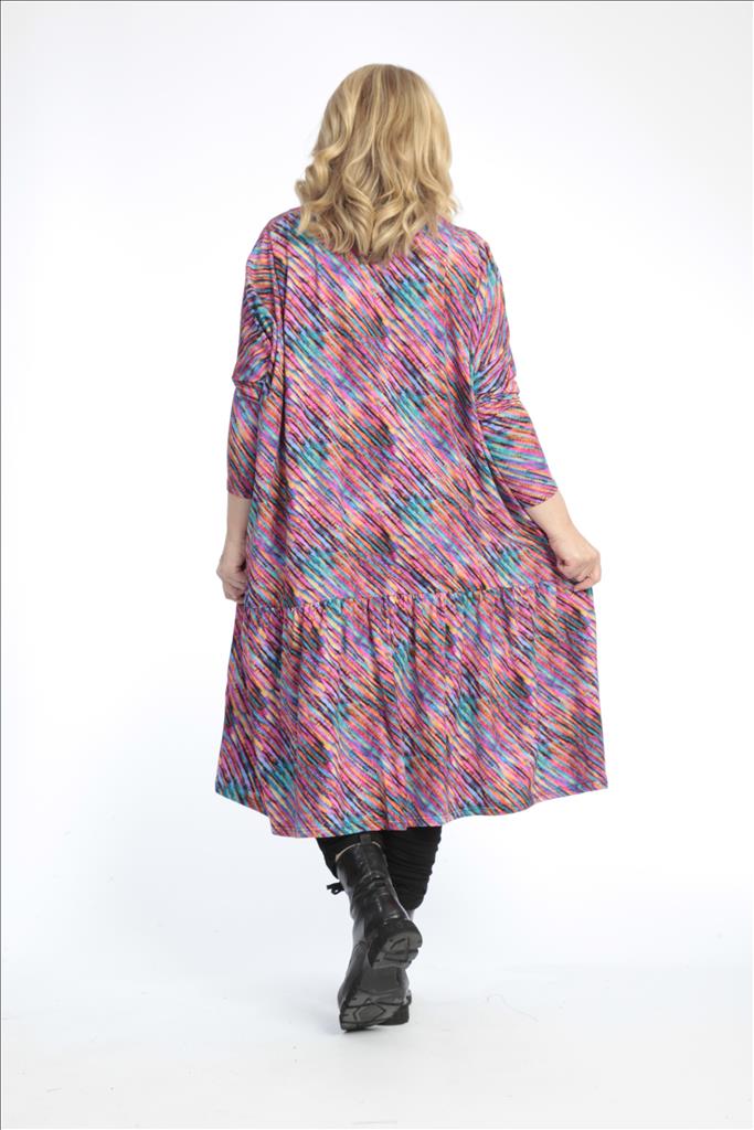 Winter dress in a straight shape made of jersey quality, Oda in multicolor