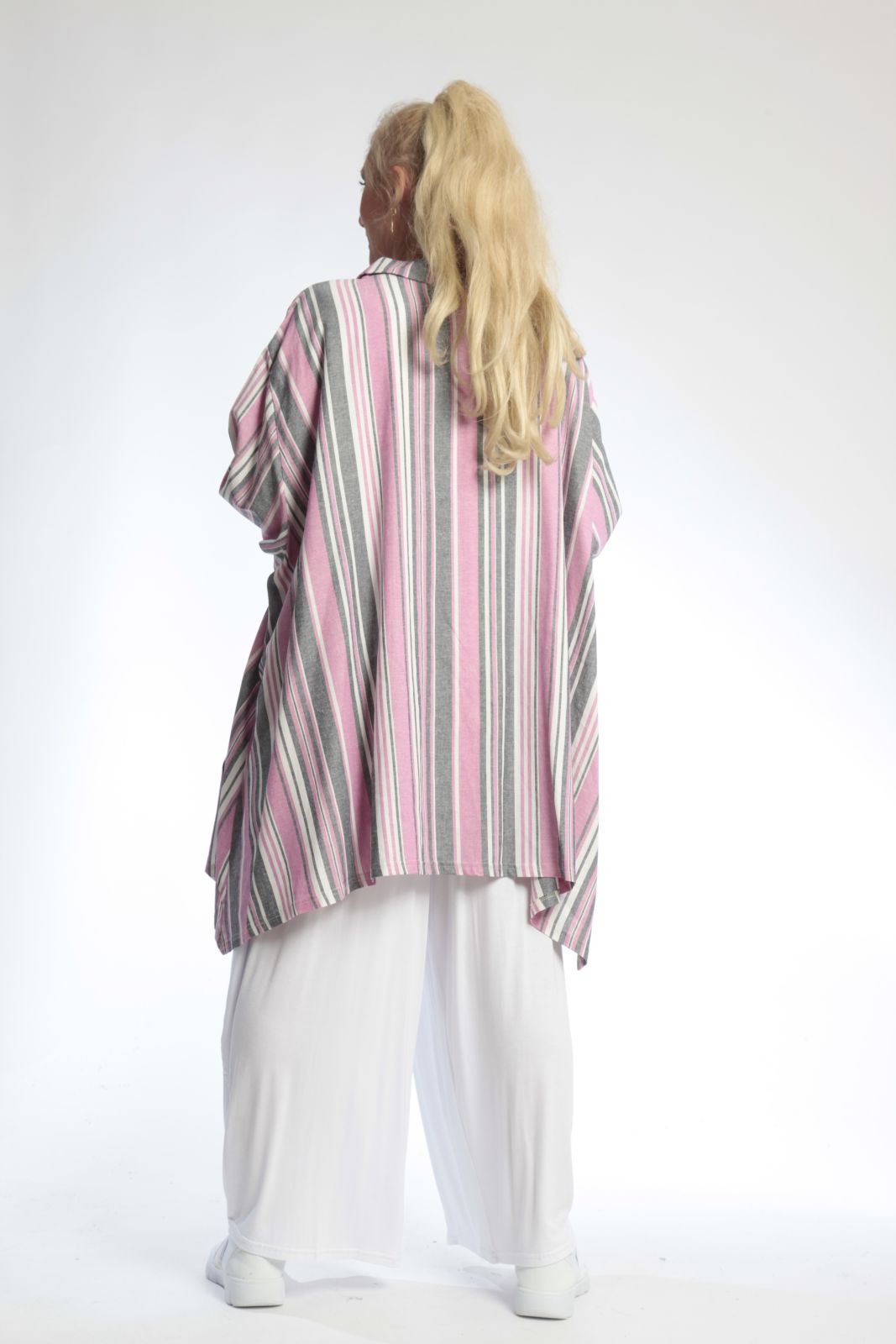 Summer jacket in mullet shape made of airy linen look quality, Candy in pink