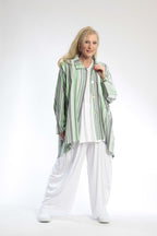 Summer jacket in mullet shape made of airy linen look quality, Candy in Kiwi
