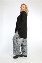 Winter trousers in a straight shape made of velor quality, Niks in grey