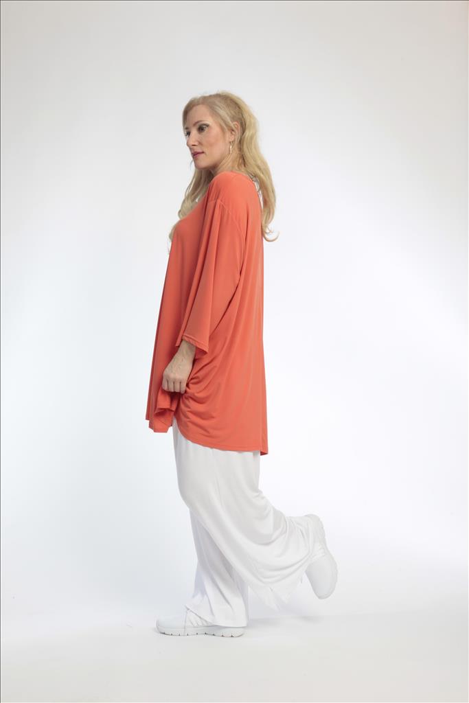 Summer big shirt in bell shape made of Slinky quality, Feline Slinky in orange