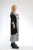 Summer coat in balloon shape made of jersey quality, Bon in black and white