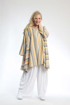 Summer big shirt in A-shape made of airy linen look quality, Candy in yellow